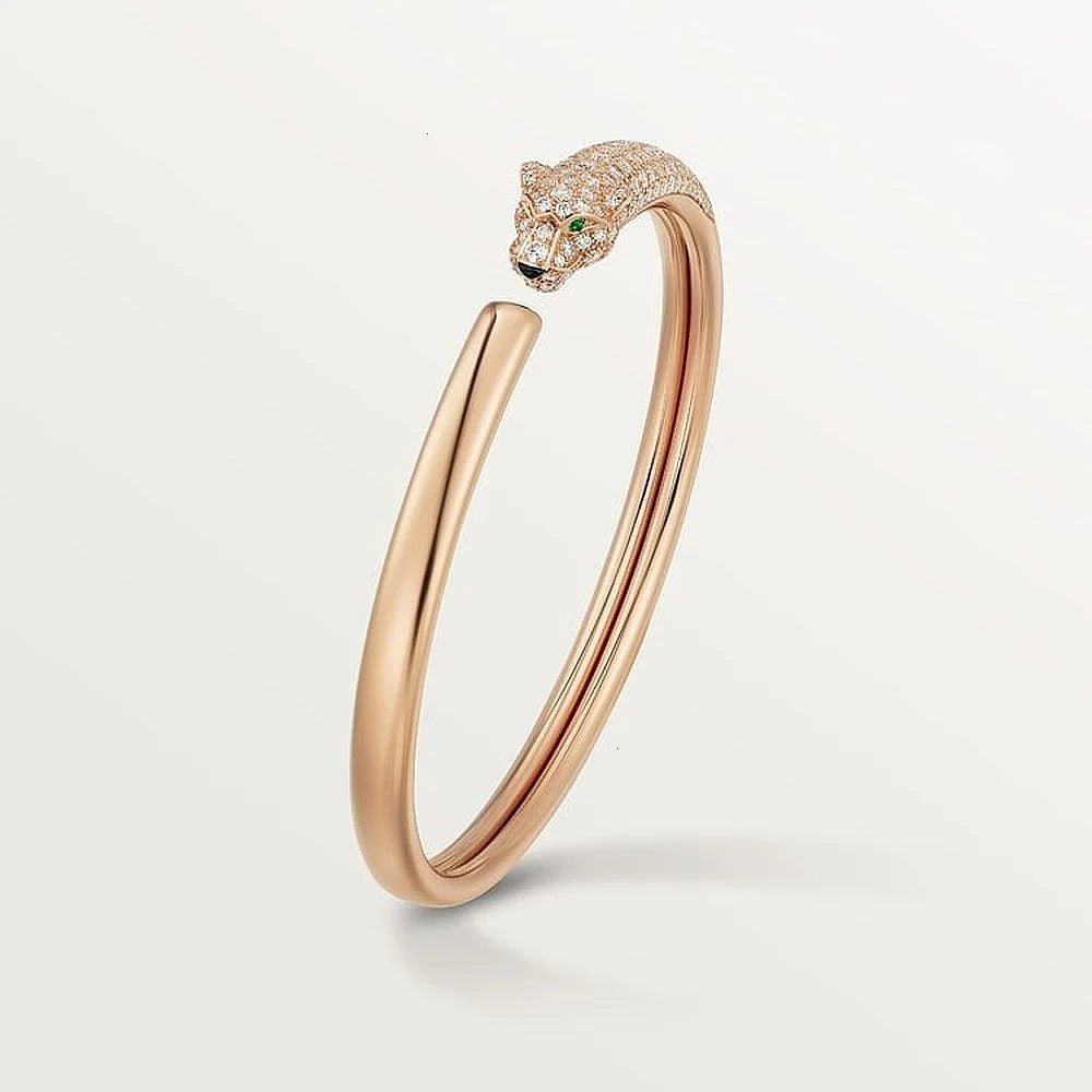 Leopard Panthere Bracelet Rose Gold Tone Jewelry Gift Ideas