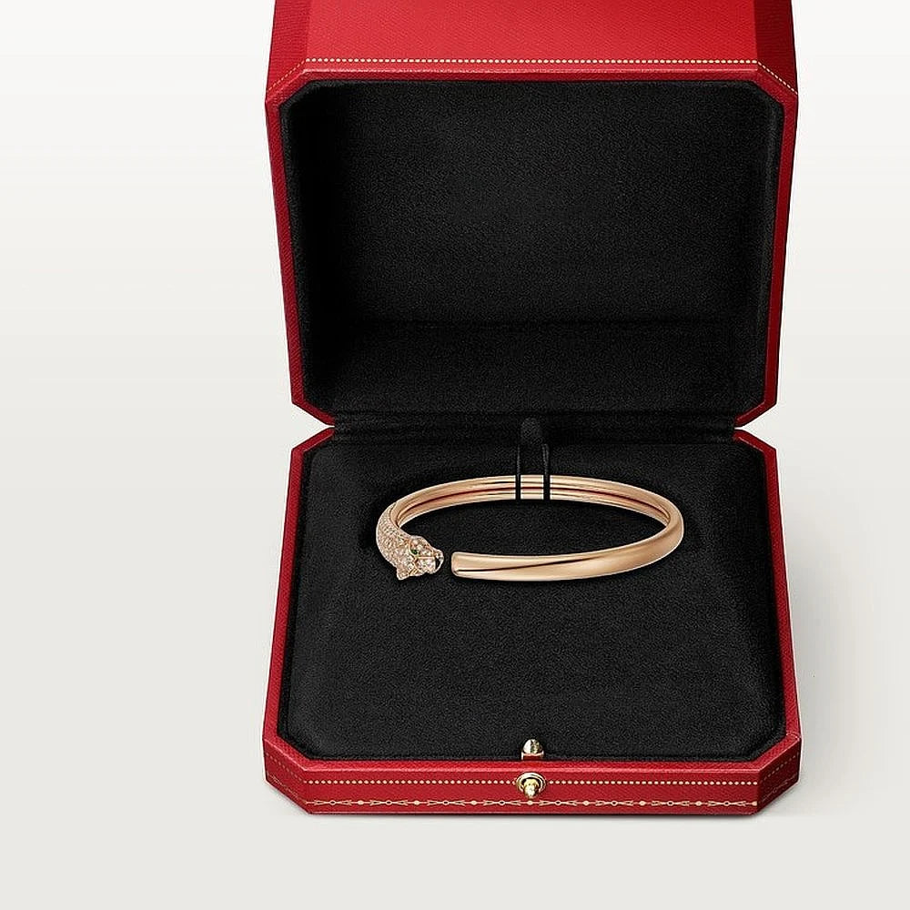 Leopard Panthere Bracelet Rose Gold Tone Jewelry Gift Ideas