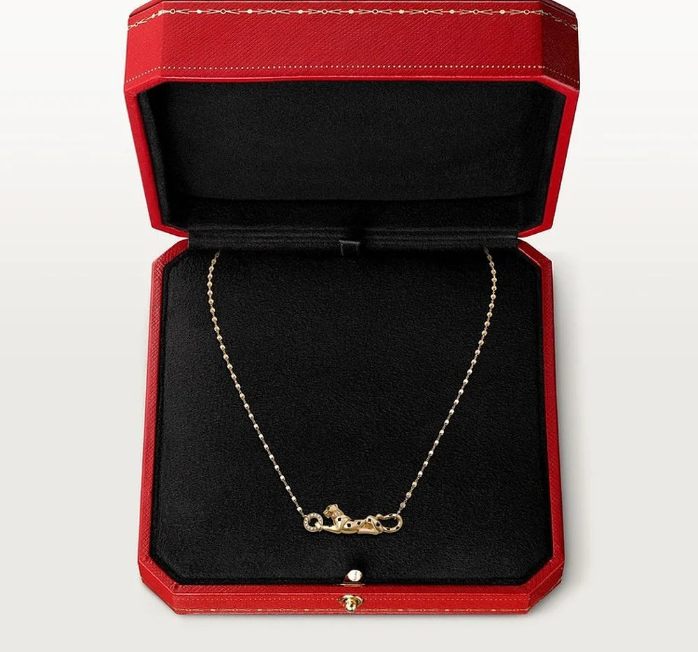 Leopard Panthere Necklace Yellow Gold Tone Jewelry Gift Ideas
