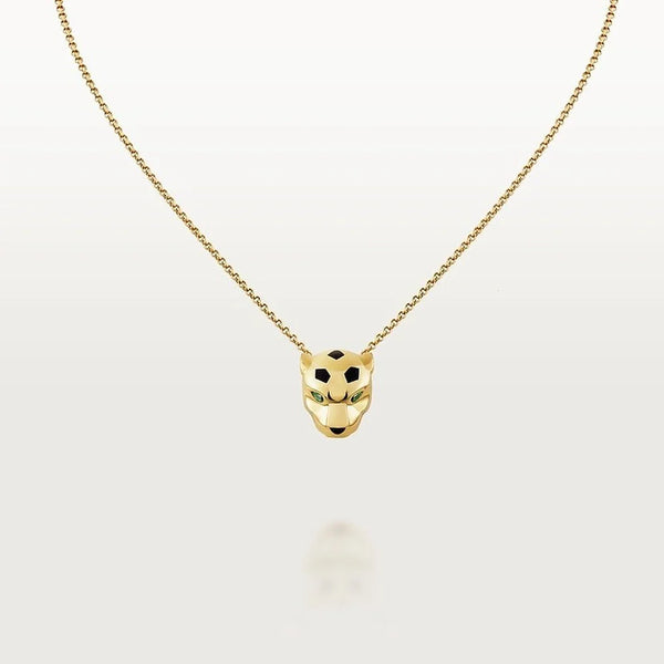Leopard Panthere Yellow Gold Tone Necklace Jewelry Gift Ideas