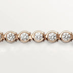 Lignes Essentielles Rose Gold Tone Bracelet With Sparkling Stone Jewelry Gifts