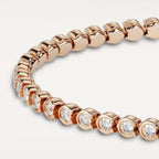 Lignes Essentielles Rose Gold Tone Bracelet With Sparkling Stone Jewelry Gifts