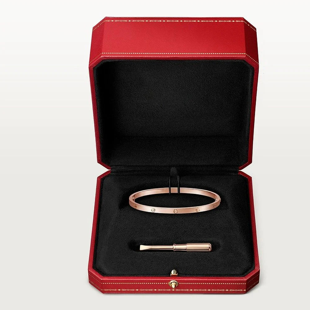 Love Rose Gold Tone Bracelet Classic Design Unisex Jewelry Ideas