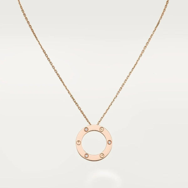 Love Sparkling Necklace Rose Gold Tone Unisex Jewelry Ideas