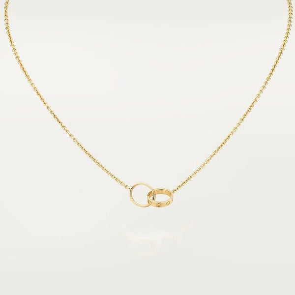 Love Yellow Gold Tone Necklace Jewelry Ideas For Couple