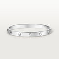 Luxury Minimalist White Gold Screw Bracelet, Classic Model