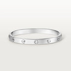 Luxury Minimalist White Gold Screw Bracelet, Classic Model