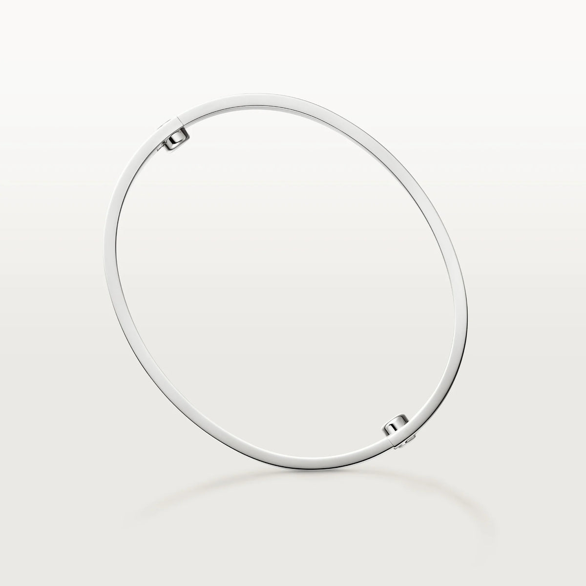 Luxury Minimalist White Gold Screw Bracelet, Classic Model