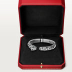 Panthere Leopard White Gold Tone Bracelet With Sparkling Stone Best Gift Ideas For Womens