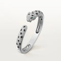 Panthere Leopard White Gold Tone Bracelet With Sparkling Stone Best Gift Ideas For Womens