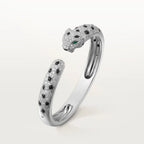 Panthere Leopard White Gold Tone Bracelet With Sparkling Stone Best Gift Ideas For Womens