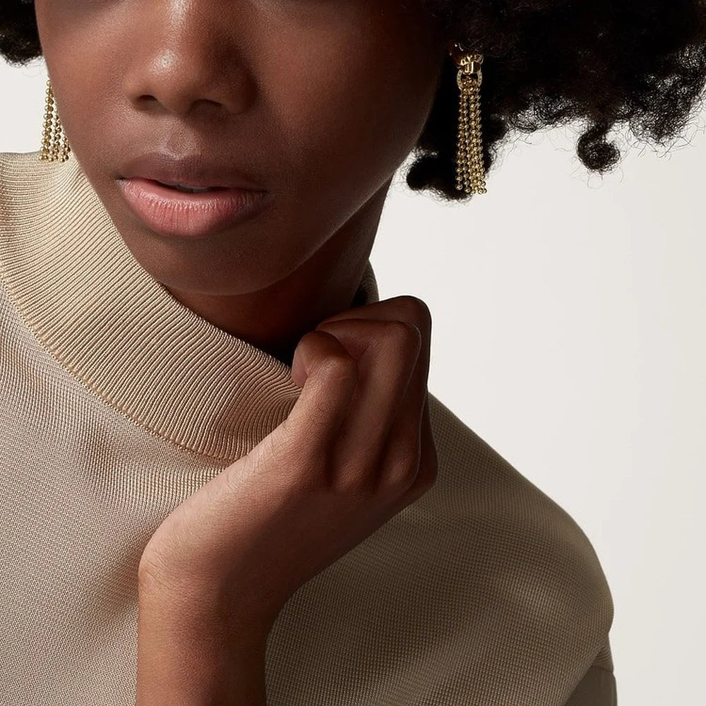 Panthere Yellow Gold Tone Stud Earrings Gift For Friends