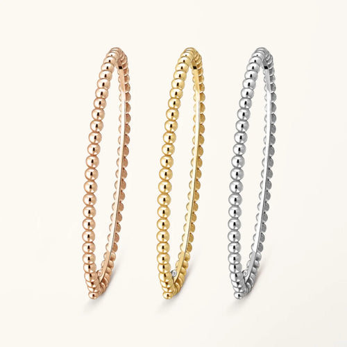 Gold Ball Beaded Bracelet for Women Minimal Stackable Gift Jewelry