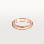 Pink Gold Bond of Silence – Elegant No-Stone Ring for Quiet, Enduring Love, 3.5 mm width