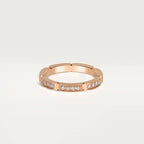 Pink Gold Brilliance Of Unity – Segment-Linked Ring With Gleaming Stones