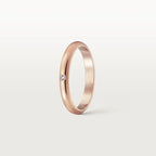 Pink Gold Dot of Eternity – Smooth Wedding Ring Featuring a Tiny Brilliance, 2.6 mm width