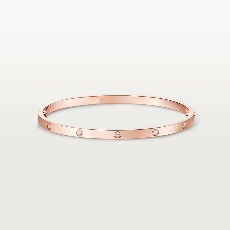 Pink Gold Path of 10 Sparkles – Elegant Glow Style, Small model