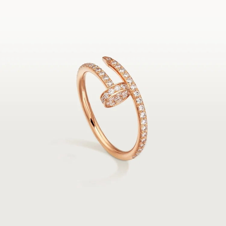 Pink Radiant Twist Ring With Micro-Crystal Shine, small model