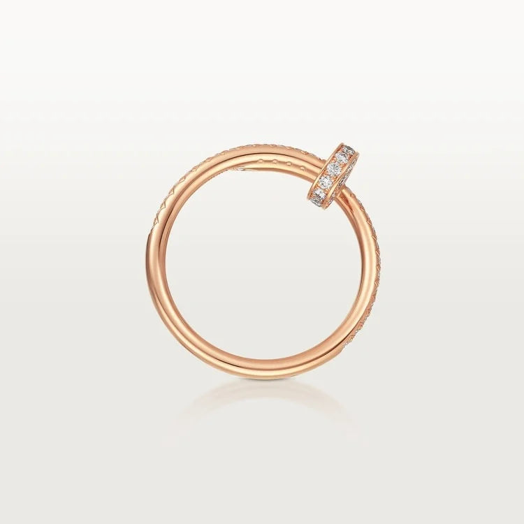 Pink Radiant Twist Ring With Micro-Crystal Shine, small model