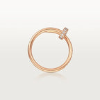 Pink Radiant Twist Ring With Micro-Crystal Shine, small model