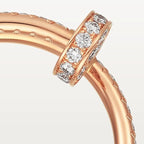 Pink Radiant Twist Ring With Micro-Crystal Shine, small model