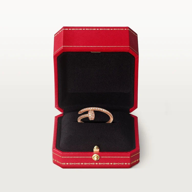 Pink Radiant Twist Ring With Micro-Crystal Shine, small model