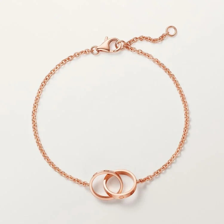 Pink Gold Rings of Shared Destiny – Romantic Promise Style