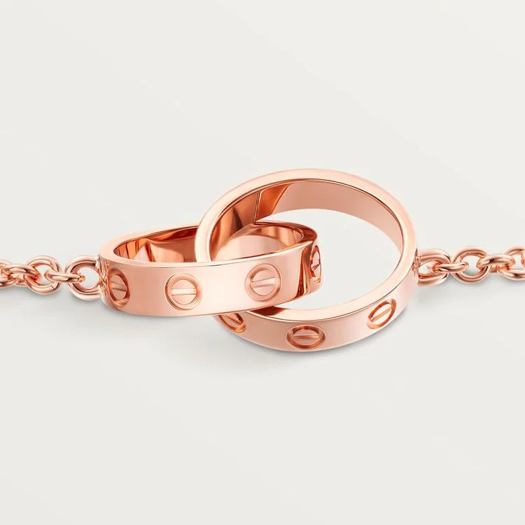 Pink Gold Rings of Shared Destiny – Romantic Promise Style