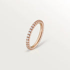 Pink Gold Symphony of Light – Sparkling Micro-Set Band for Subtle Radiance, 2 mm width