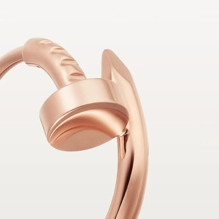 Pink Gold Twist Blossom – Minimalist Hoop Earrings with Structural Petal Detail, mini model