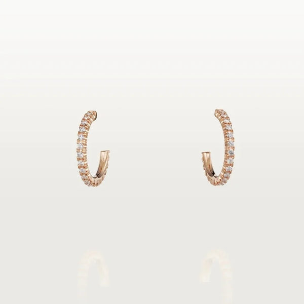 Pink Gold Whisper of Shine – Sleek Petite Hoop Earrings for Effortless Glamour
