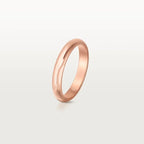 Pink Gold Word of Love – Elegant Engraved Band to Carry Your Message Always, 3 mm width