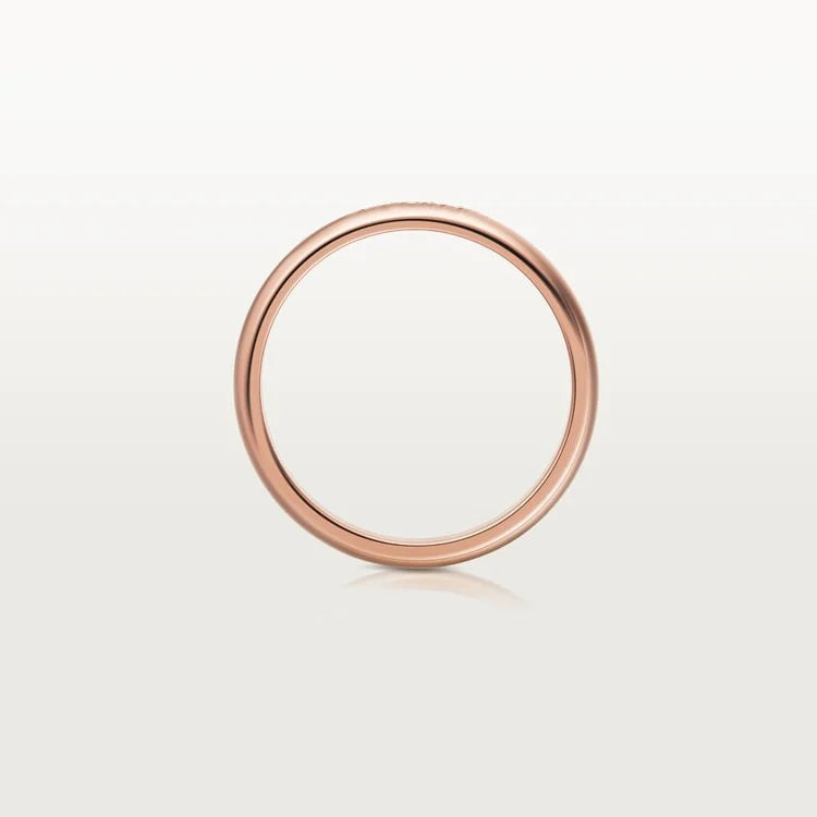 Pink Gold Word of Love – Elegant Engraved Band to Carry Your Message Always, 3 mm width