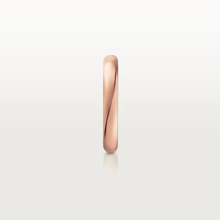 Pink Gold Word of Love – Elegant Engraved Band to Carry Your Message Always, 3 mm width