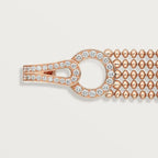 Pink Gold snowflare bracelets with Golden Net Luxe, Small model