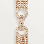Pink Gold snowflare bracelets with Golden Net Luxe, Small model