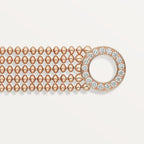 Pink Gold snowflare bracelets with Golden Net Luxe, Small model
