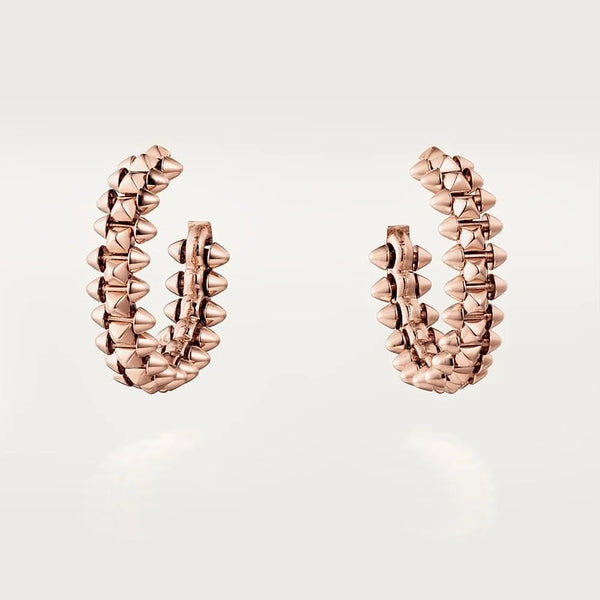 Rose Gold Tone Hoop Clash Women’s Earrings Best Present For Her