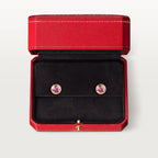 Rose Gold Tone Stud Earrings With Pink Sparkling Stone Best Gift For Women