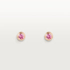 Rose Gold Tone Stud Earrings With Pink Sparkling Stone Best Gift For Women