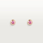 Rose Gold Tone Stud Earrings With Pink Sparkling Stone Best Gift For Women