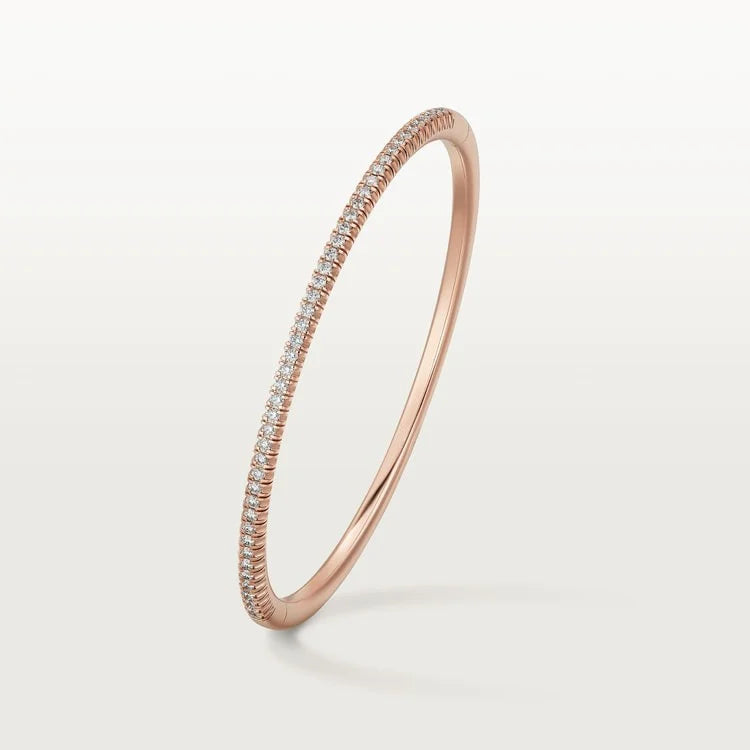 Pink Gold Bracelets Aura with Starlit Gem Path