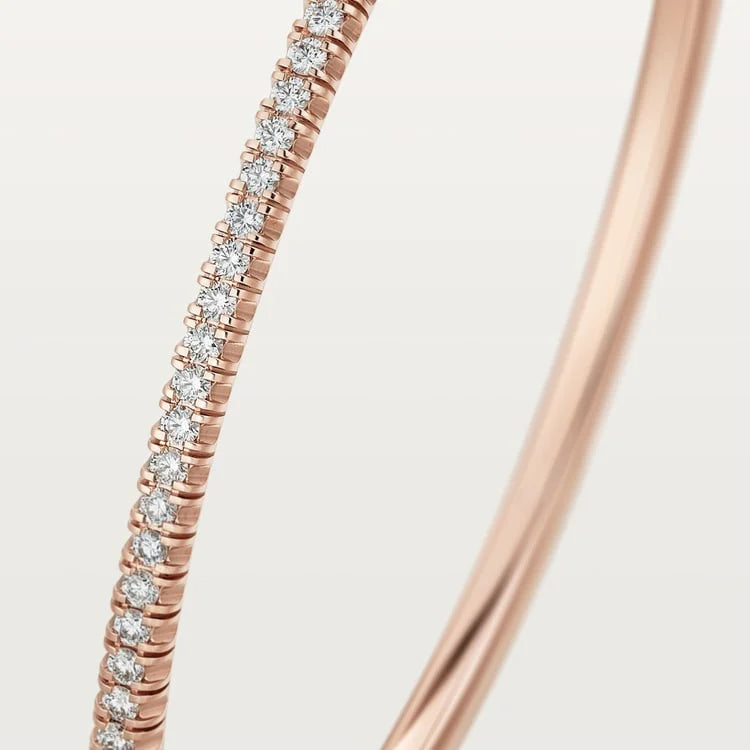 Pink Gold Bracelets Aura with Starlit Gem Path