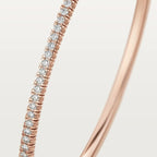 Pink Gold Bracelets Aura with Starlit Gem Path