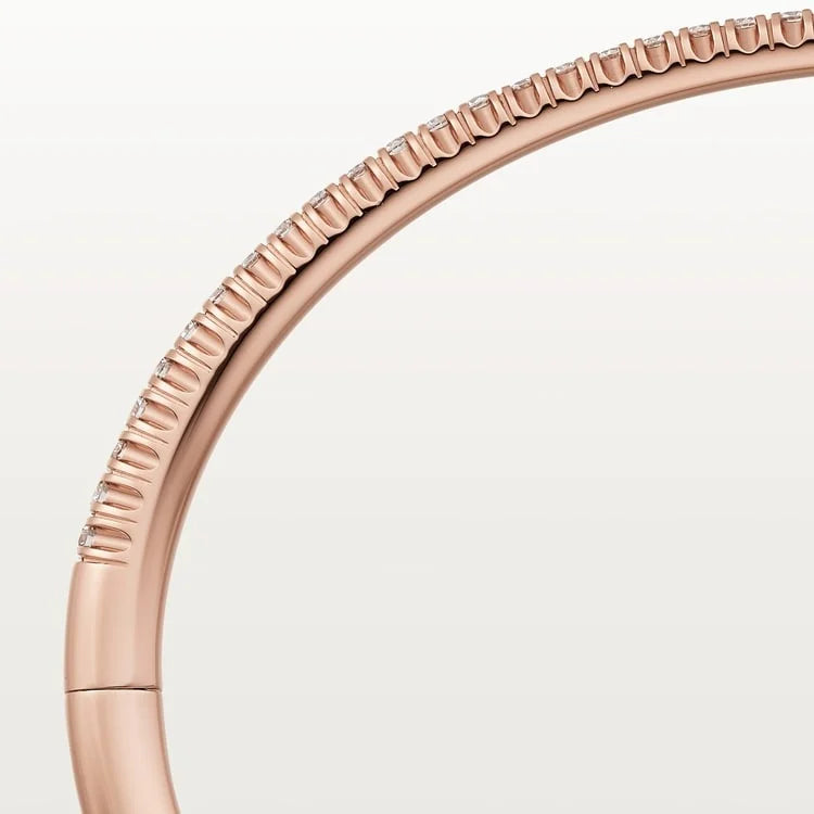 Pink Gold Bracelets Aura with Starlit Gem Path