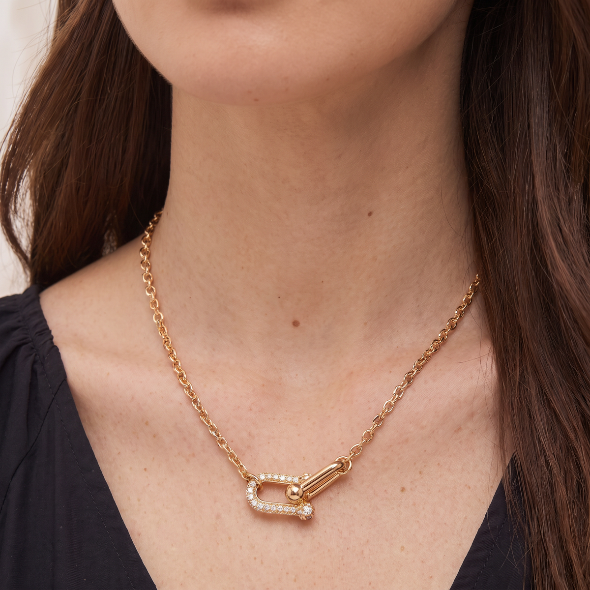 T HardWear Pavé Link Pendant Necklace
