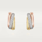 Tri Gold Bond of Contrast – Bold Yet Graceful Interlocking Hoop Design