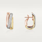 Tri Gold Bond of Contrast – Bold Yet Graceful Interlocking Hoop Design