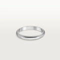 White Gold Bond of Silence – Elegant No-Stone Ring for Quiet, Enduring Love, 2.5 mm width
