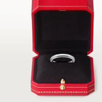 White Gold Bond of Silence – Elegant No-Stone Ring for Quiet, Enduring Love, 2.5 mm width
